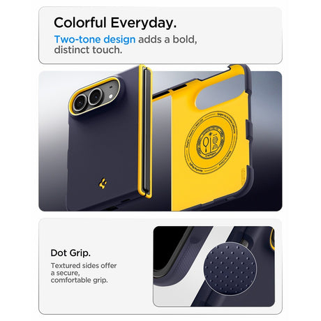 Spigen iPhone Duo Deksel Nano Pop MagFit blåbærmarineblå