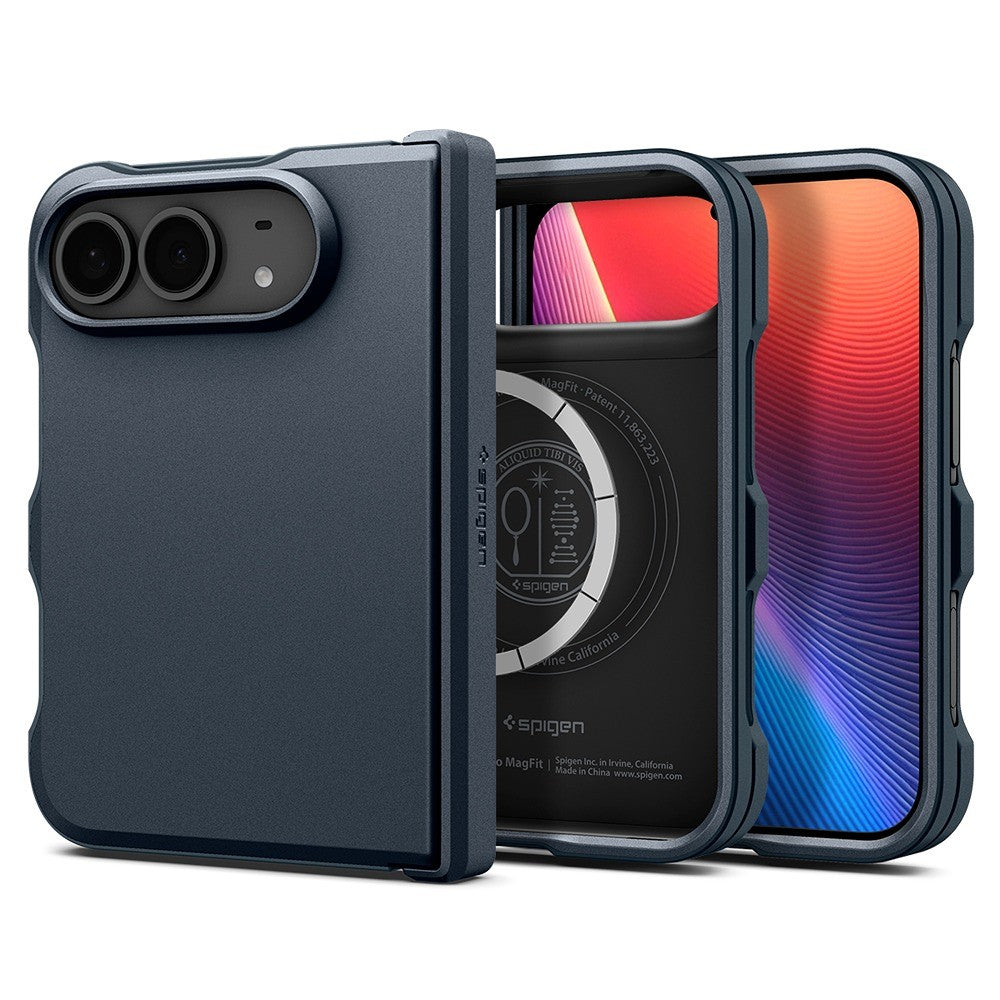 Spigen iPhone Duo Deksel Tough Armor Pro MagFit Metal Slate