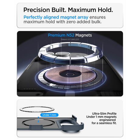Spigen iPhone Duo Deksel Tough Armor Pro MagFit Metal Slate