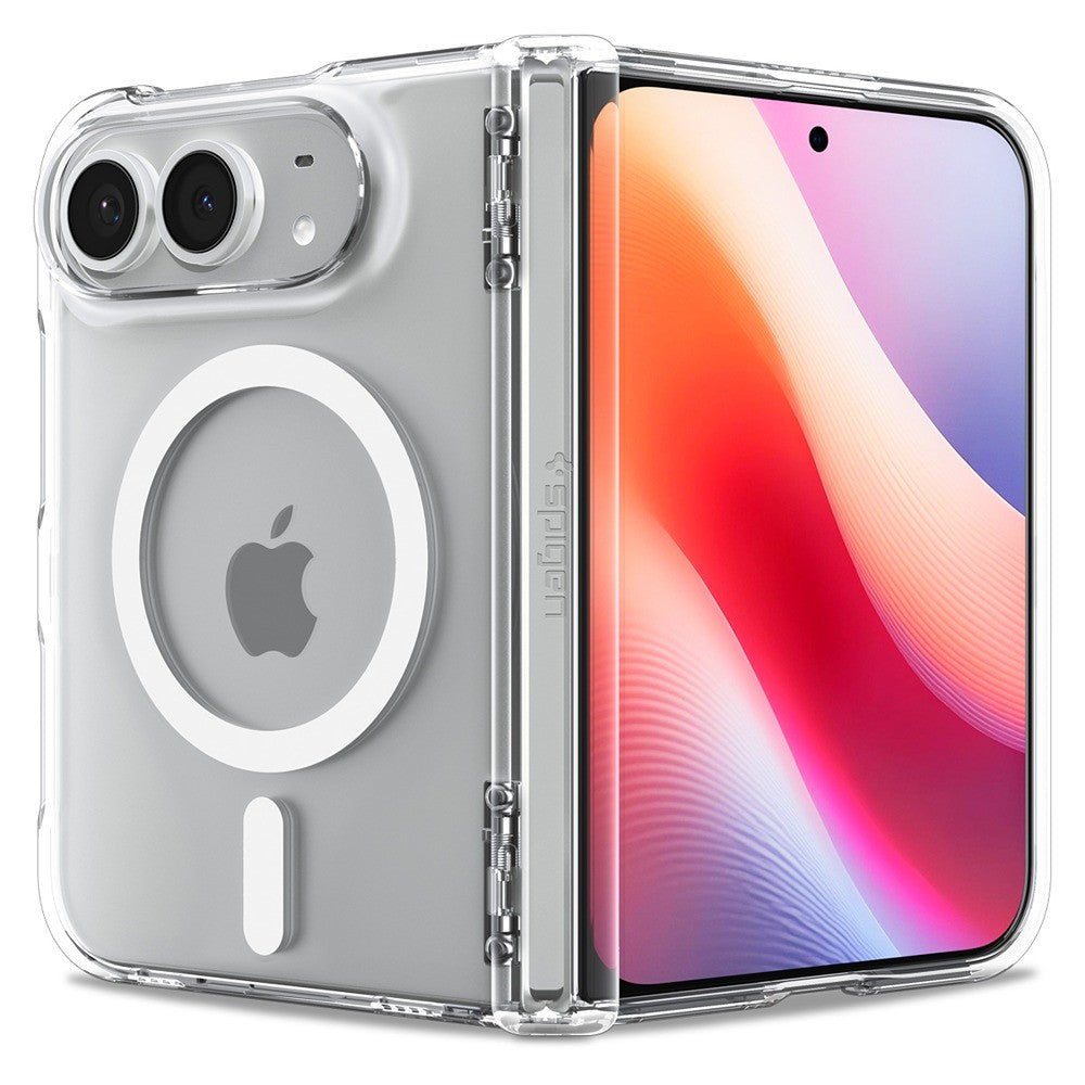 Spigen iPhone Duo Deksel Ultra Hybrid Pro MagFit gjennomsiktig hvit