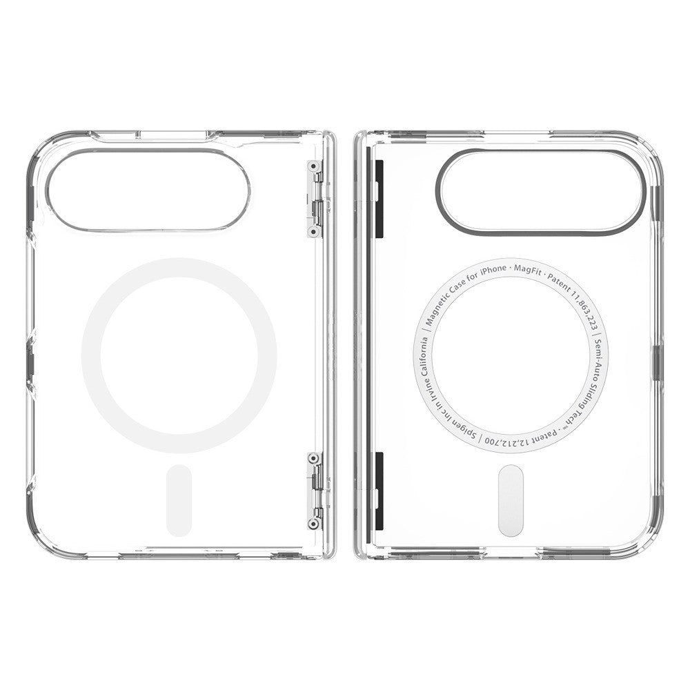 Spigen iPhone Duo Deksel Ultra Hybrid Pro MagFit gjennomsiktig hvit