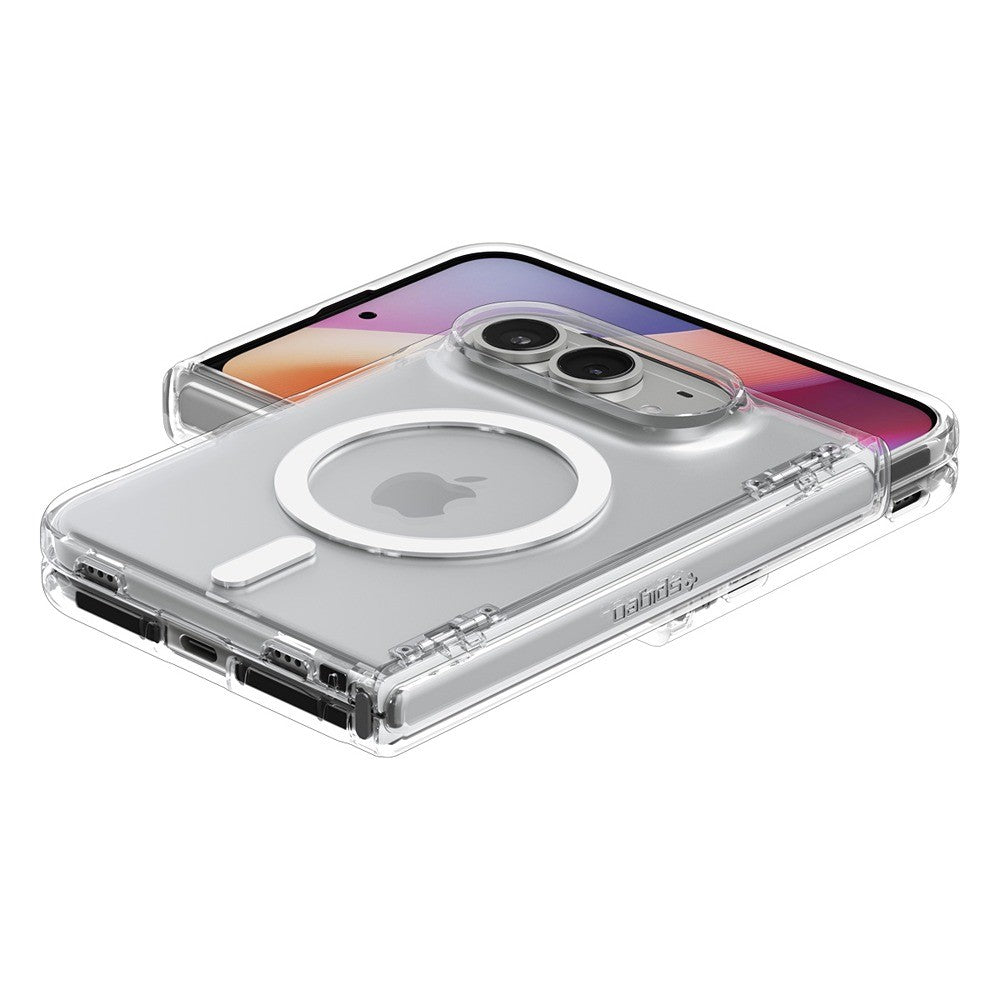Spigen iPhone Duo Deksel Ultra Hybrid Pro MagFit gjennomsiktig hvit