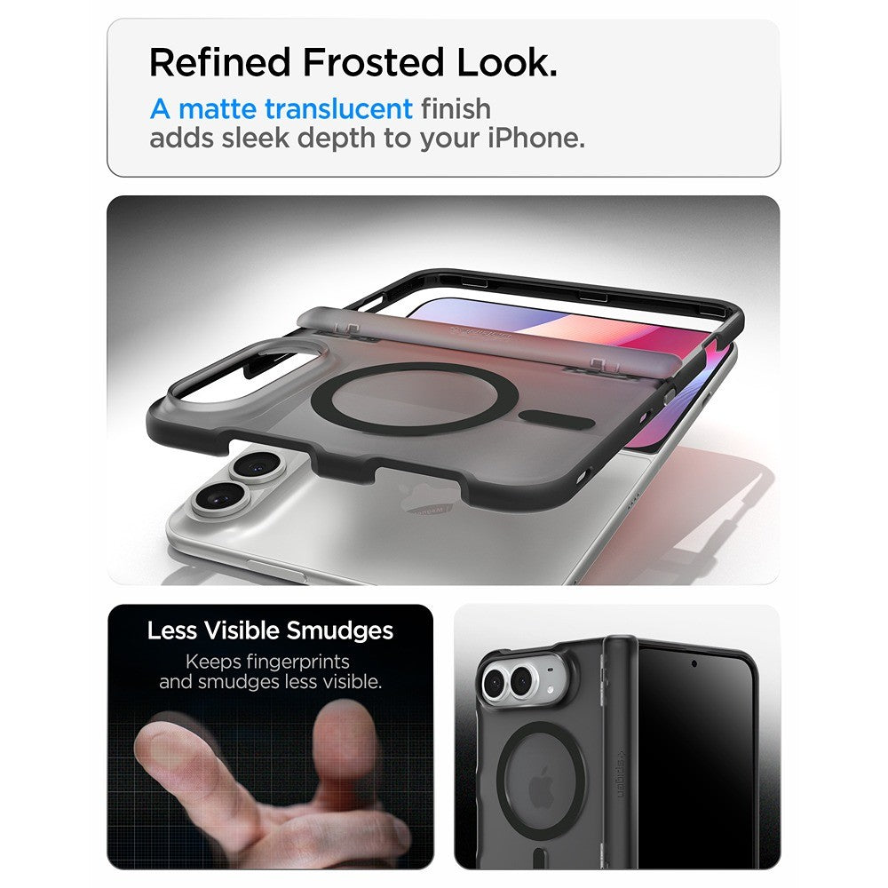 Spigen iPhone Duo Deksel Ultra Hybrid Pro MagFit Frost Black