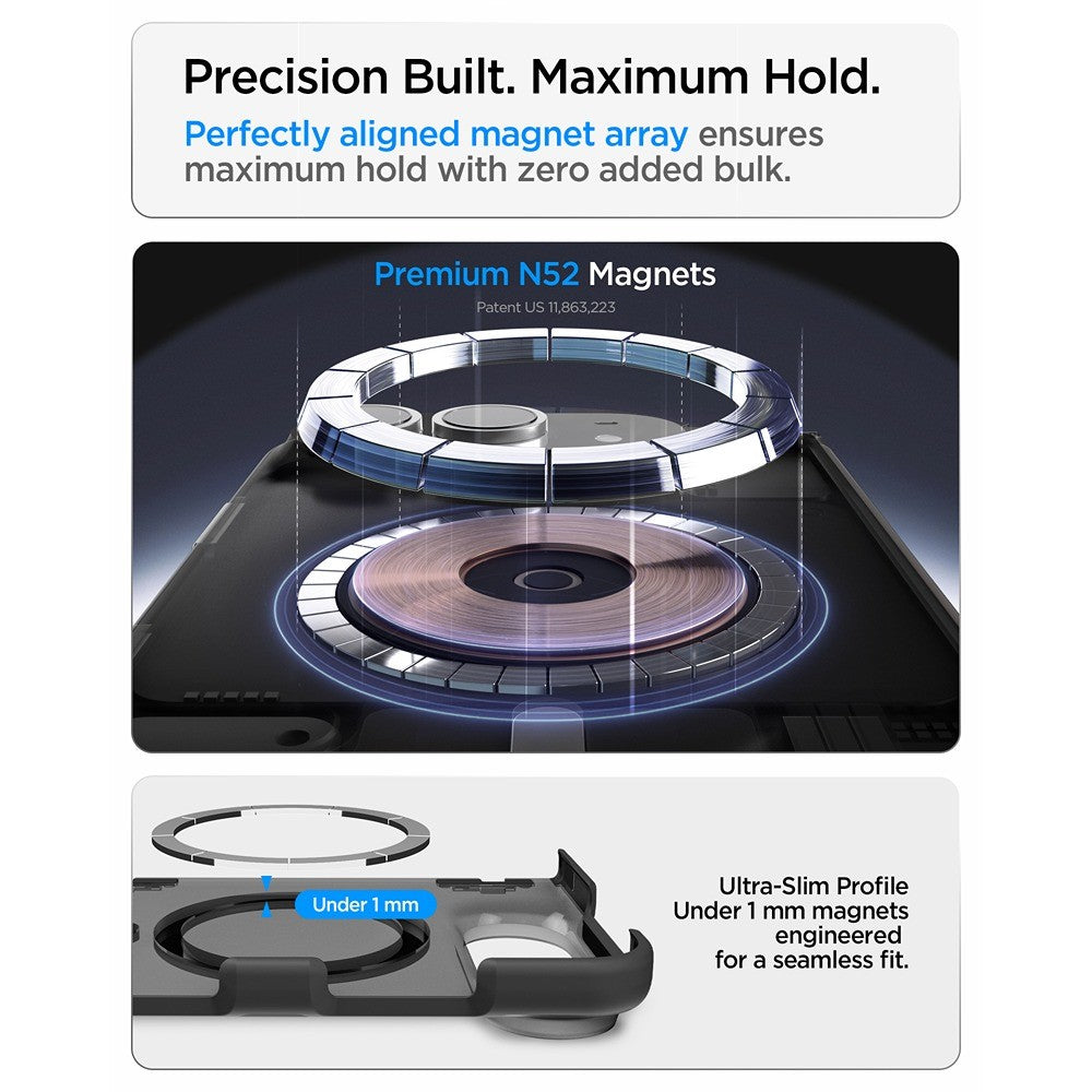 Spigen iPhone Duo Deksel Ultra Hybrid Pro MagFit Frost Black