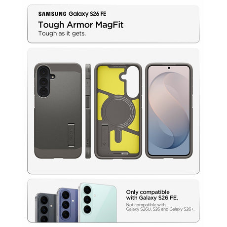 Spigen Samsung Galaxy S26 FE Deksel Tough Armor MagFit Gunmetal