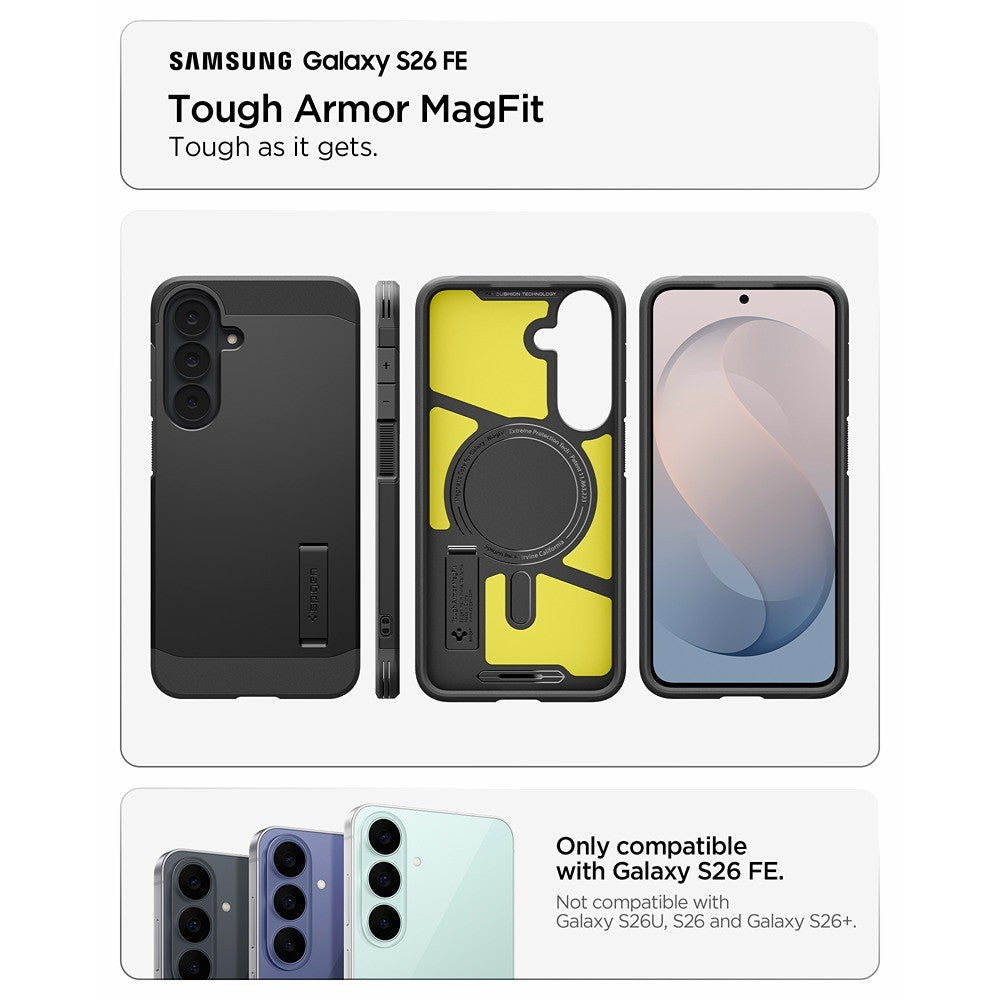 Spigen Samsung Galaxy S26 FE Skal Tough Armor MagFit Svart