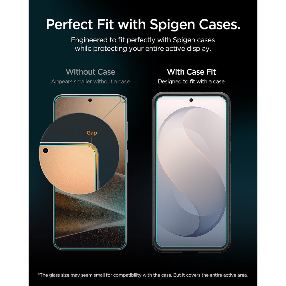 Spigen Samsung Galaxy S26 FE Skärmskydd GLAS.tR EZ Fit Pro 2-pack