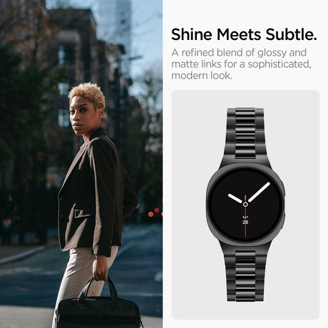 Spigen Samsung Galaxy Watch 8/9 40/44mm/Classic 46mm Armbånd Modern Fit 316L Svart