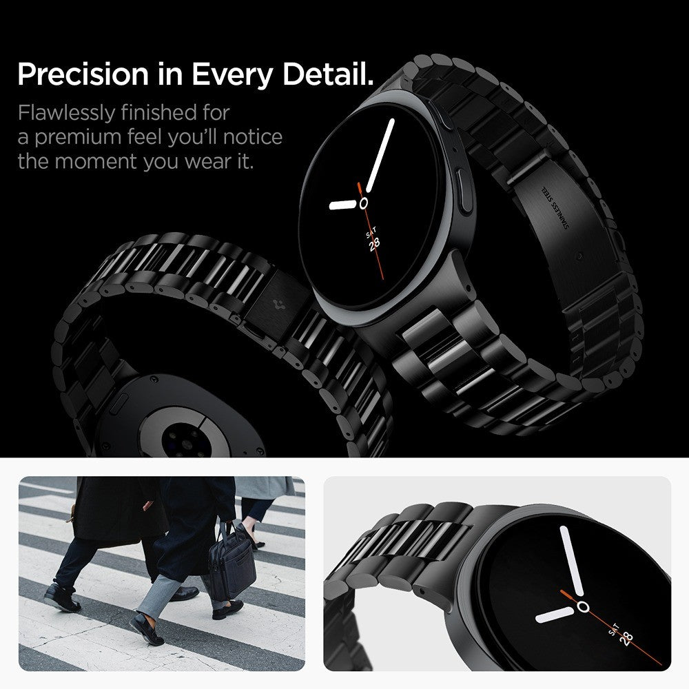 Spigen Samsung Galaxy Watch 8/9 40/44mm/Classic 46mm Armband Modern Fit 316L Svart