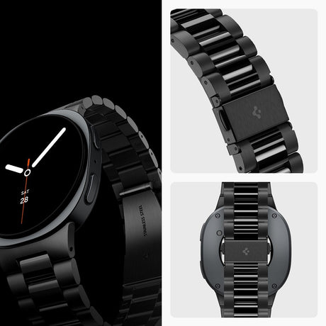 Spigen Samsung Galaxy Watch 8/9 40/44mm/Classic 46mm Armbånd Modern Fit 316L Svart
