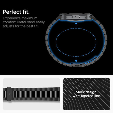 Spigen Samsung Galaxy Watch 8/9 40/44mm/Classic 46mm Armbånd Modern Fit 316L Svart