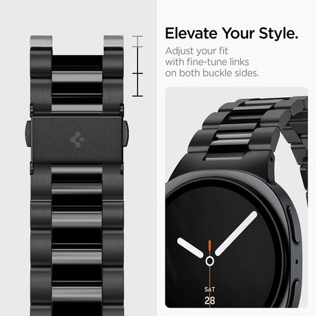 Spigen Samsung Galaxy Watch 8/9 40/44mm/Classic 46mm Armbånd Modern Fit 316L Svart