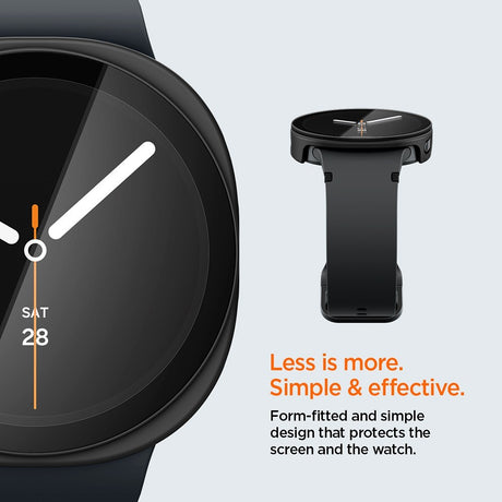 Spigen Samsung Galaxy Watch 8/9 44mm Deksel med Skjermbeskytter Thin Fit 360 Svart