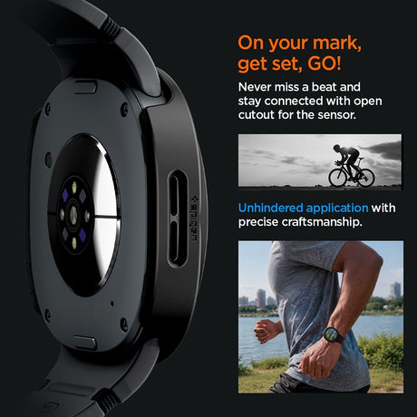 Spigen Samsung Galaxy Watch 8/9 44mm Deksel med Skjermbeskytter Thin Fit 360 Svart