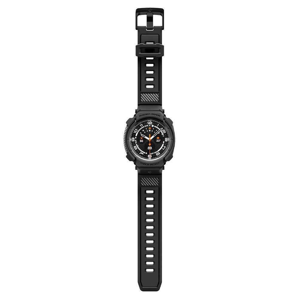 Spigen Samsung Galaxy Watch Ultra 2 47mm Armband och Skal Rugged Armor Pro Matte Black