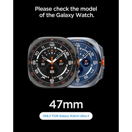 Spigen Samsung Galaxy Watch Ultra 2 47mm Armband och Skal Rugged Armor Pro Matte Black