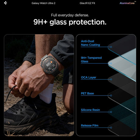 Spigen Samsung Galaxy Watch Ultra 2 47mm Skjermbeskytter GLAS.tR EZ Fit 2-pack