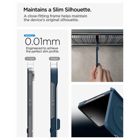 Spigen Samsung Galaxy Z Flip 8 Deksel Air Skin Aramid MagFit Navy