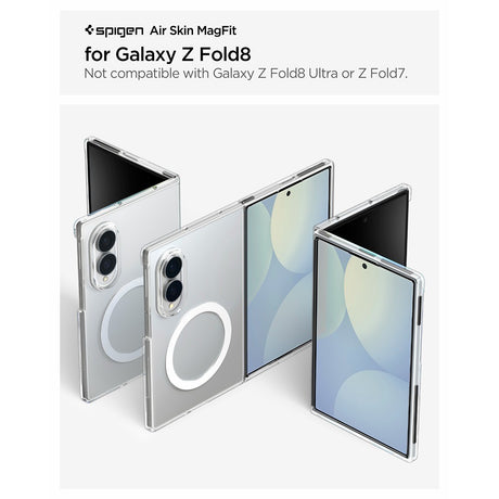 Spigen Samsung Galaxy Z Fold 8 Deksel Air Skin MagFit Clear White