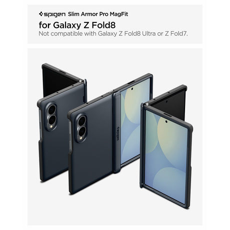 Spigen Samsung Galaxy Z Fold 8 Deksel Slim Armor Pro MagFit Metal Slate