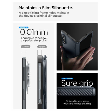 Spigen Samsung Galaxy Z Fold 8 Deksel Slim Armor Pro MagFit Metal Slate