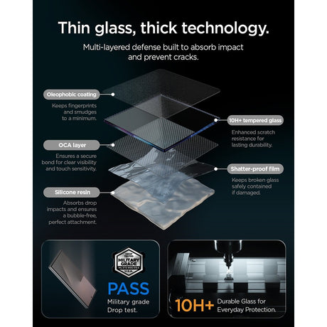 Spigen Samsung Galaxy Z Fold 8 Skärmskydd GLAS.tR EZ Fit Pro 2-pack