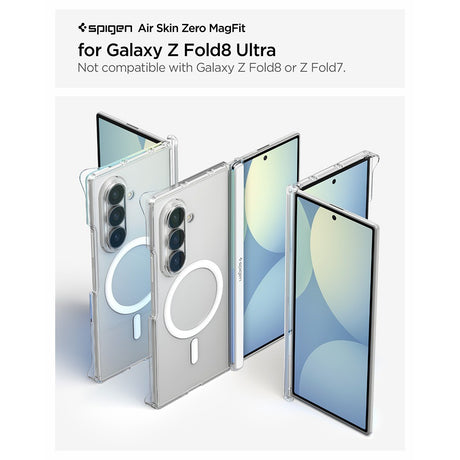Spigen Samsung Galaxy Z Fold 8 Ultra Skal Air Skin Zero MagFit Clear White
