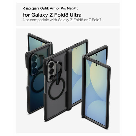 Spigen Samsung Galaxy Z Fold 8 Ultra Deksel Optik Armor Pro MagFit Svart