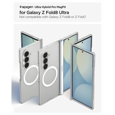 Spigen Samsung Galaxy Z Fold 8 Ultra Skal Ultra Hybrid Pro MagFit Clear White