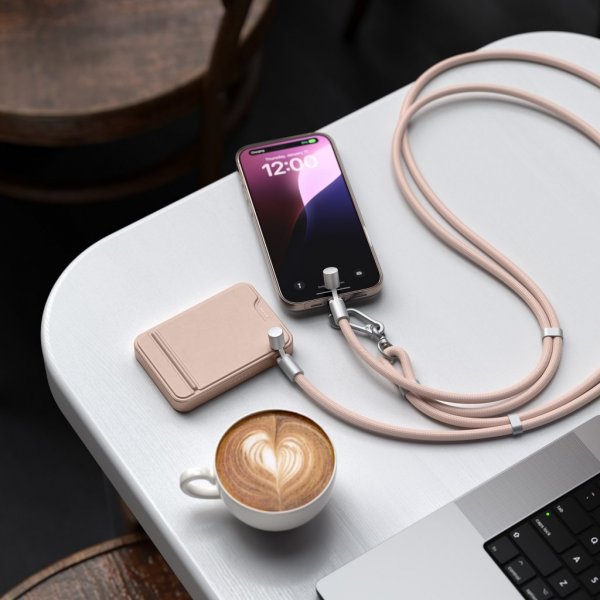Satechi OntheGo Lanyardkabel USB-C 1,5 m Desert Rose