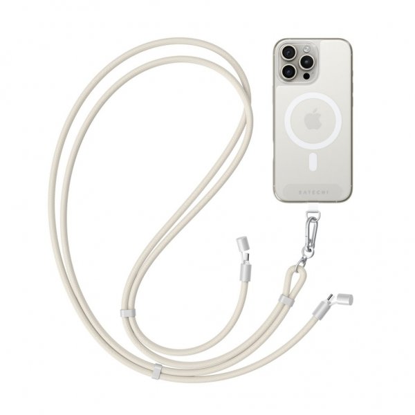 Satechi OntheGo lanyardkabel USB-C 1,5 m sand