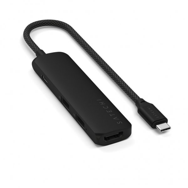 Satechi 4-in-1 USB-C Slim Multiport Adapter 4K Svart