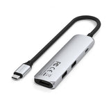 Satechi 4-in-1 USB-C Slim Multiport Adapter 4K Sølv
