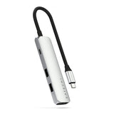 Satechi 4-in-1 USB-C Slim Multiport Adapter 4K Sølv