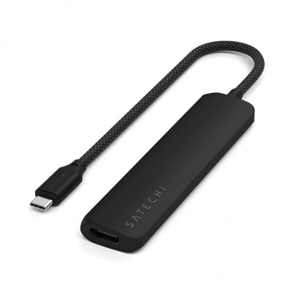 Satechi 6-in-1 USB-C Slim Multiport Adapter Svart