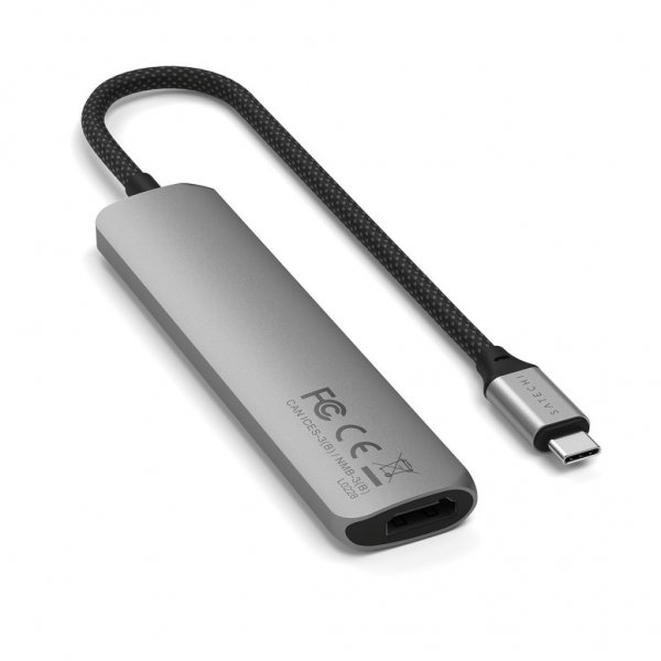 Satechi 6-in-1 USB-C Slim Multiport Adapter Space Gray