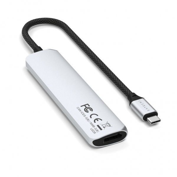 Satechi 6-in-1 USB-C Slim Multiport Adapter Sølv