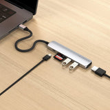 Satechi 6-in-1 USB-C Slim Multiport Adapter Sølv