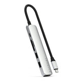 Satechi 6-in-1 USB-C Slim Multiport Adapter Sølv