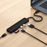 Satechi 7-in-1 USB-C Slim Multiport Adapter with Ethernet Svart