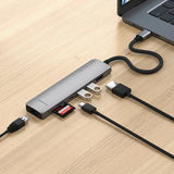 Satechi 7-in-1 USB-C Slim Multiport Adapter with Ethernet Space Gray