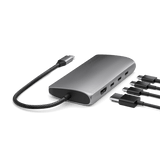 Satechi USB-C Multiport Adapter 8K With Ethernet V3 Space Gray