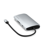 Satechi USB-C Multiport Adapter 8K With Ethernet V3 Sølv