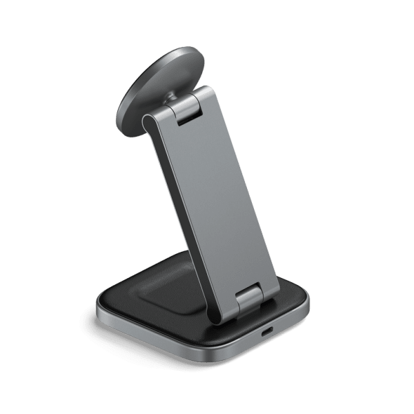 Satechi Trådløs lader 2-in-1 Foldable Qi2 Wireless Charging Stand MagSafe