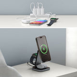 Satechi Trådløs lader 3-in-1 Foldable Qi2 Wireless Charging Stand MagSafe