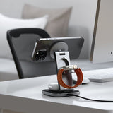 Satechi Trådløs lader 3-in-1 Foldable Qi2 Wireless Charging Stand MagSafe