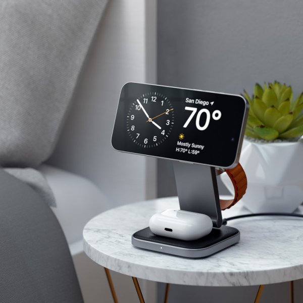 Satechi Trådløs lader 3-in-1 Foldable Qi2 Wireless Charging Stand MagSafe
