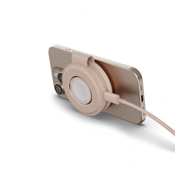 Satechi OntheGo 2-i-1 trådløs lader Desert Rose