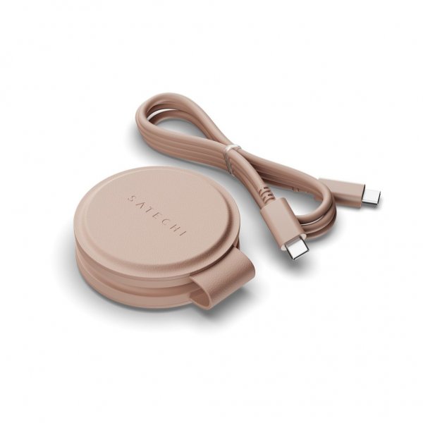 Satechi OntheGo 2-i-1 trådløs lader Desert Rose