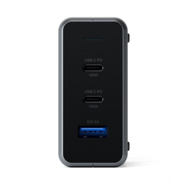 Satechi 100W GaN PD-reseLader med dubbla USB-C och USB-A-uttag